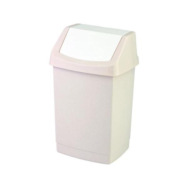 Odpadkový kôš s výklopným vekom,  15 l, CURVER "Click-It", savana