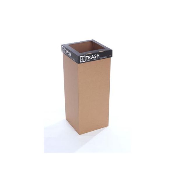 Odpadkový kôš na triedený odpad, recyklovaný, anglický popis, 50 l, RECOBIN "Office", čierna