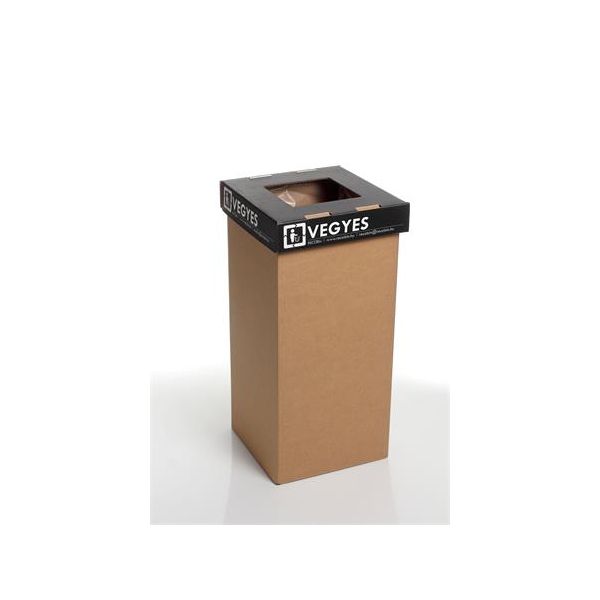 Odpadkový kôš na triedený odpad, recyklovaný, HU popis, 20 l, RECOBIN "Mini", čierna