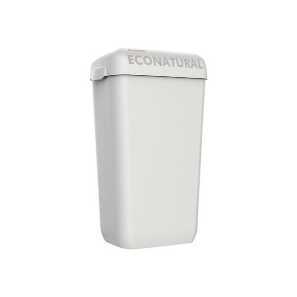 Nádoba na odpadky, nástenná, 23 l, 55,8x34,5x23 cm, LUCART "EcoNatural Flow", biela