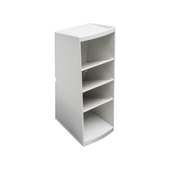 Stolový organizér, multifunkčný, 4 priehradky, 8x23x11 cm, EXACOMPTA "Autentik", biele