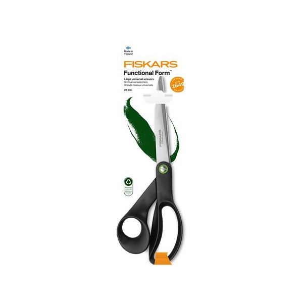 Nožnice, univerzálne, 25 cm, FISKARS "Functional Form Renew", čierna