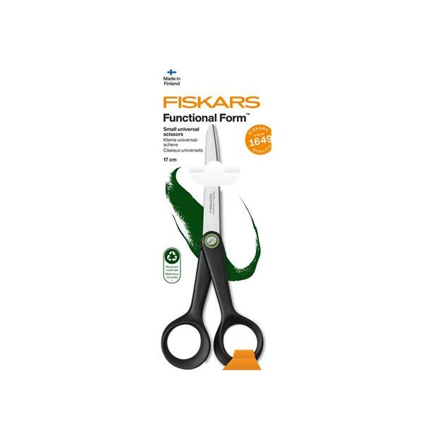Nožnice, univerzálne, 17 cm, FISKARS "Functional Form Renew", čierna
