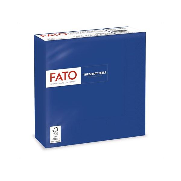 Servítky, 1/4 ohyb, 33x33 cm, FATO "Smart Table", tmavomodrá, 50ks