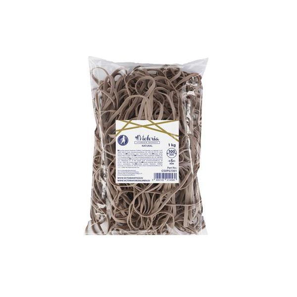 Gumičky, 100x5 mm, VICTORIA FACILITY, 1 kg, prírodná