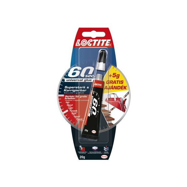 Lepidlo, univerzálne, 20 g, HENKEL "Loctite 60 sec."