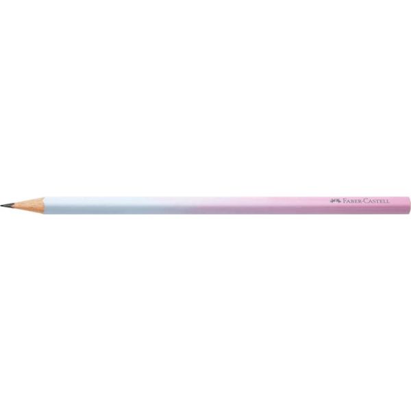 Grafitová ceruzka, B, trojhranná, FABER-CASTELL "Flow", ružová-modrá