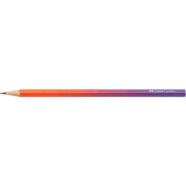 Grafitová ceruzka, B, trojhranná, FABER-CASTELL "Flow", červená-fialová
