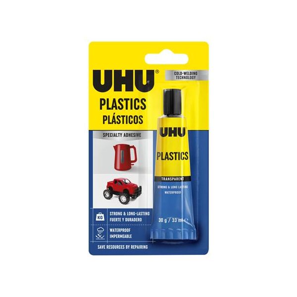 Univerzálne lepidlo, 30 g, UHU "Plastic"