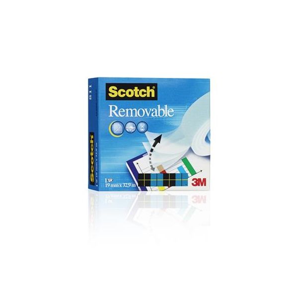 Lepiaca páska, 19 mm x 33 m, odstrániteľná, 3M SCOTCH "Removable 811", 33m