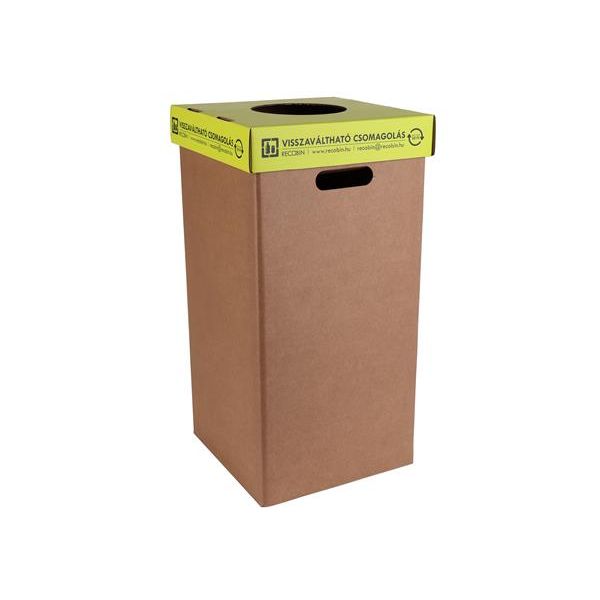 Odpadkový kôš, určený na zálohované fľaše, vyrobený z recyklovaných materiálov, 50 l, RECOBIN "Office"