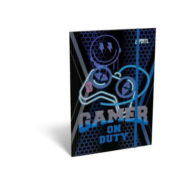 Doska s gumičkou, kartón A5, LIZZYSULI, Esports Gamer on duty