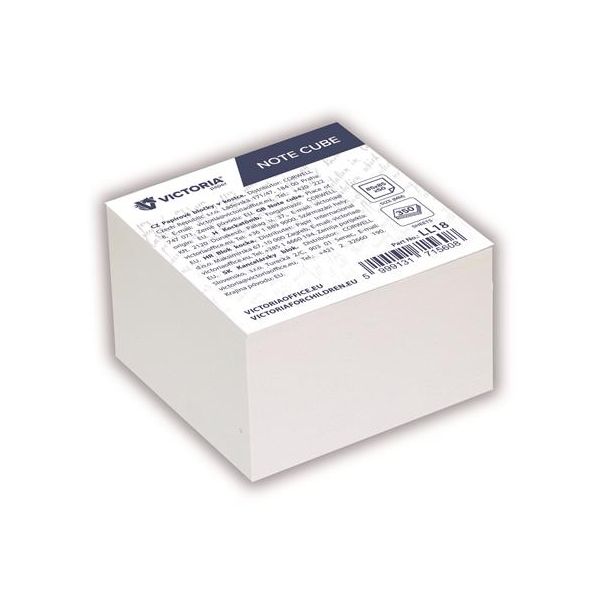 Kancelársky blok, 85x85x50 mm, VICTORIA OFFICE, 350list