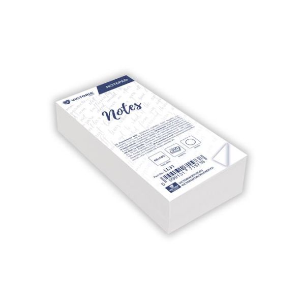 Čašnícky blok, 65 x140x30 mm,  VICTORIA OFFICE, čistý, 210list