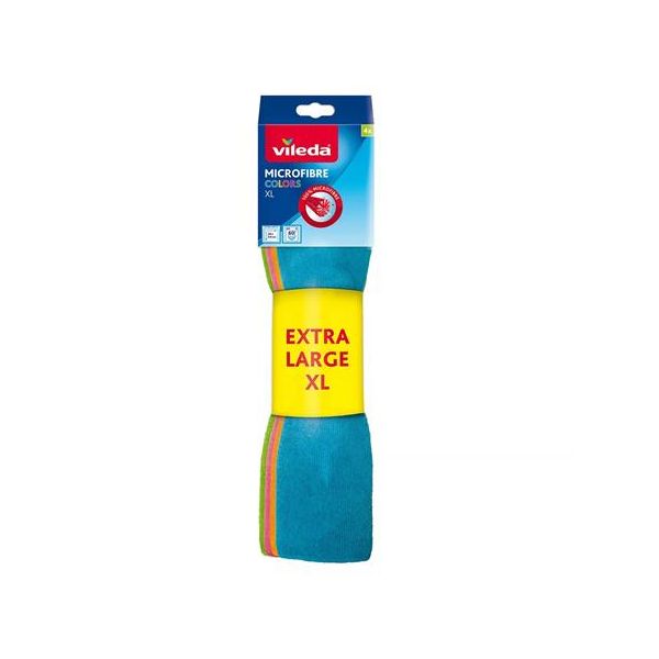 Utierka, s mikrovláknom, 4 ks, VILEDA "Colors", 4ks