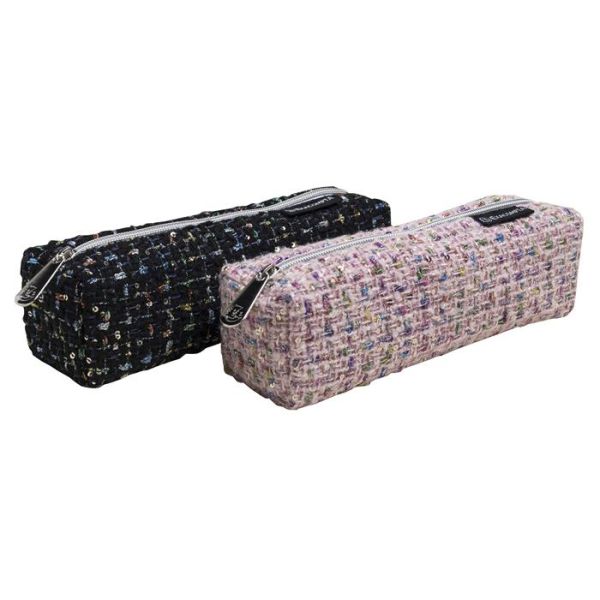 Peračník, na zips, hranatý, EXACOMPTA "Haute Couture", mix farieb