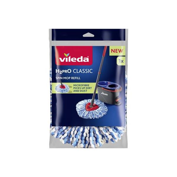 Náhrada pre rotačný mop, VILEDA "H2PrO", biela-modrá