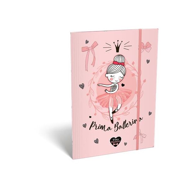 Doska s gumičkou, kartón, A4, LIZZYSULI, "Tiny Dancer, Lovely Ballerina"