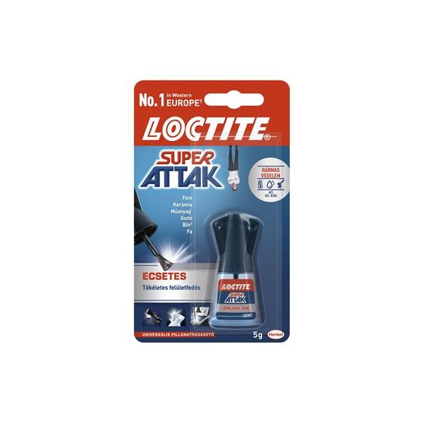 Sekundové lepidlo, so štetcom, 5 g, HENKEL "Loctite Super Bond"