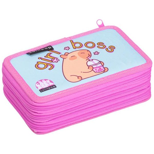 Peračník, 3 poschodový, na zips, LIZZYSULI, "Lollipop Capybara"