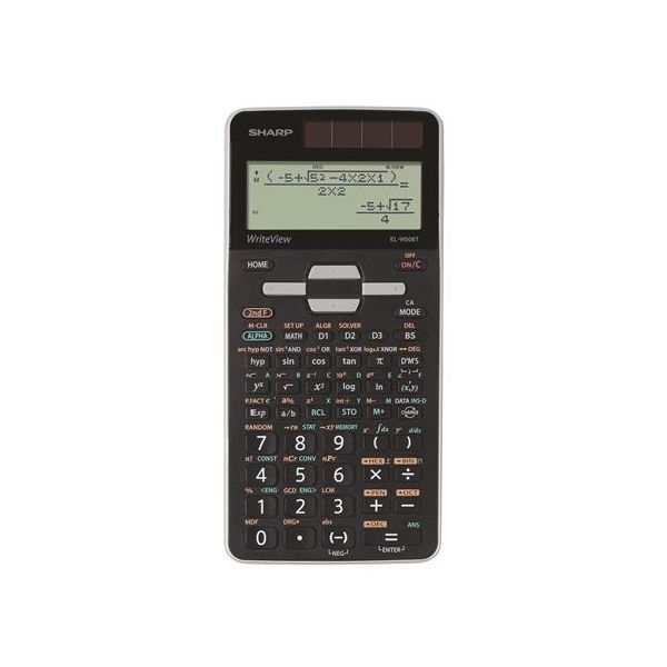 Kalkulačka, vedecká, 640 funkcií, SHARP "EL-W506TGY", sivá/čierna