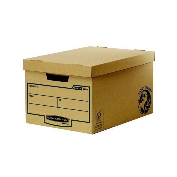 Archívny kontajner, kartónový, veľký, "BANKERS BOX® EARTH SERIES by FELLOWES®", 10ks