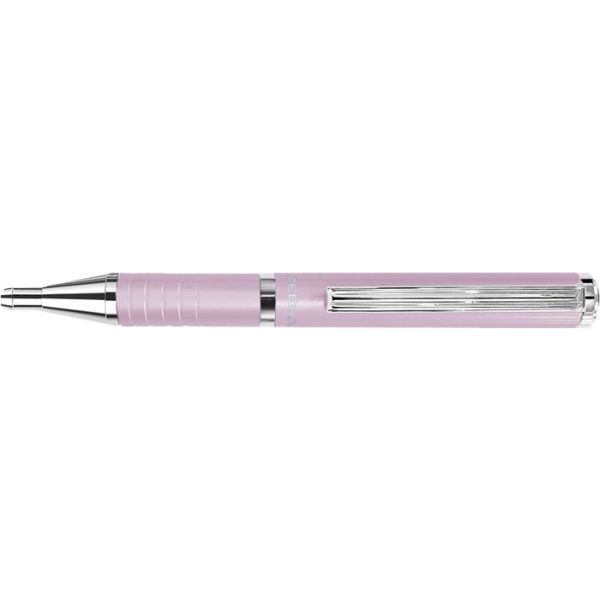 Guľôčkové pero, 0,24 mm, teleskopické, baby ružové telo, ZEBRA "SL-F1", modré