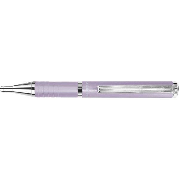 Guľôčkové pero, 0,24 mm, teleskopické, levanduľové telo, ZEBRA "SL-F1", modré