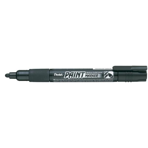 Lakový popisovač, 2 mm, kužeľový hrot, PENTEL "MMP20", čierna