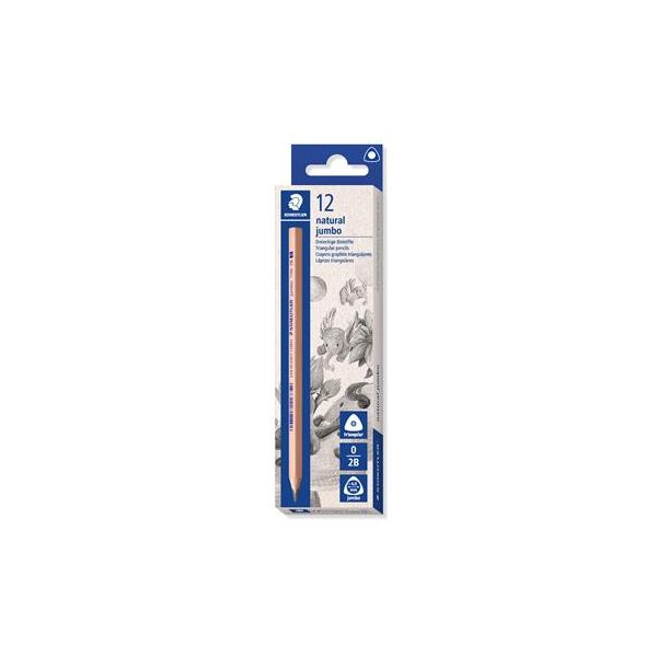 Grafitová ceruzka, 2B, trojhranná, hrubá, STAEDTLER "Noris® natural jumbo 119N", 12ks