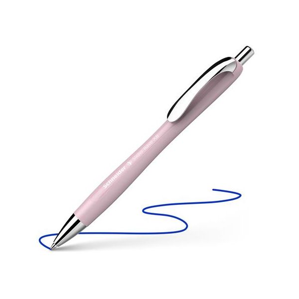 Guľôčkové pero, 0,7 mm, stláčací mechanizmus, SCHNEIDER "Slider Rave XB", ružové