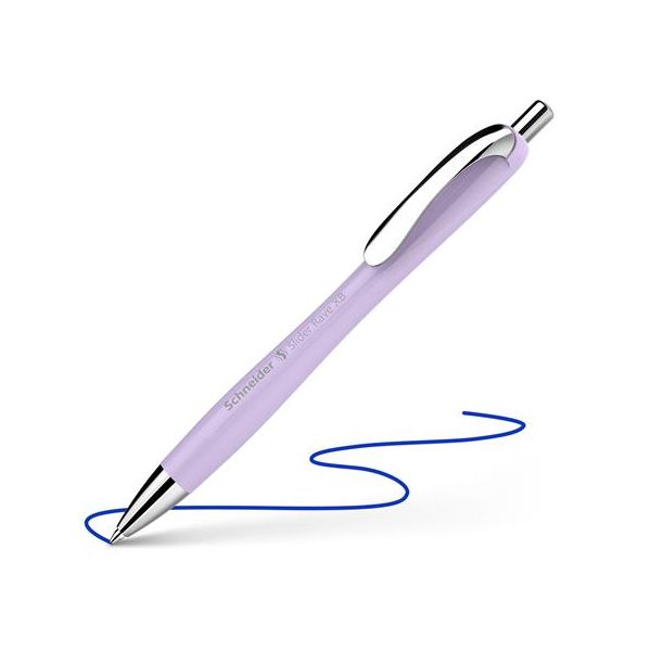 Guľôčkové pero, 0,7 mm, stláčací mechanizmus, SCHNEIDER "Slider Rave XB", svetlosivé