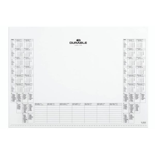 Podložka na stôl, blok, 570x410 mm, s ročným kalendárom, DURABLE