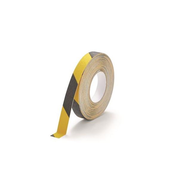 Protišmyková páska, 2,5 cmx15 m, DURABLE "DURALINE®", žltá-čierna, 15m