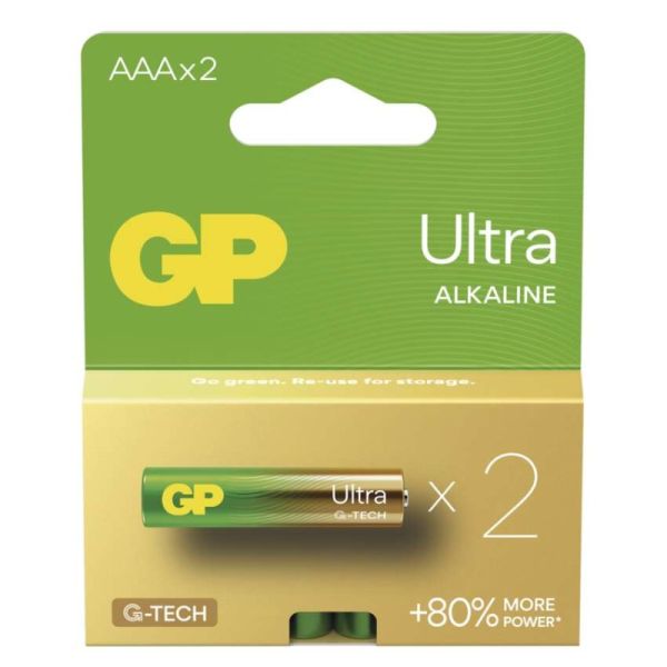Alkalická batéria GP Ultra LR03 (AAA), 2 ks