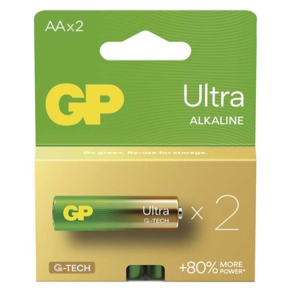 Alkalická batéria GP Ultra LR6 (AA), 2 ks