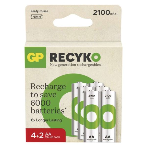 Nabíjacia batéria GP ReCyko 2100 (AA) 6 ks