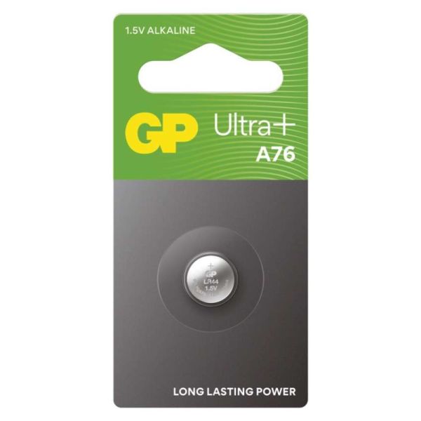 Alkalická gombíková batéria GP Ultra Plus LR44 (A76F), 1 ks