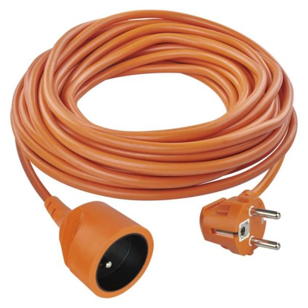 Predlžovací kábel 20 m / 1 zásuvka / oranžový / PVC / 230 V / 1,5 mm2