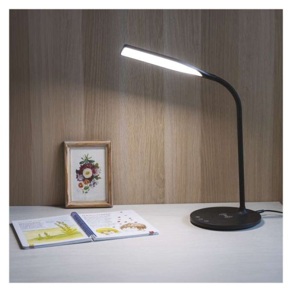 LED stolná lampa OSCAR, čierna