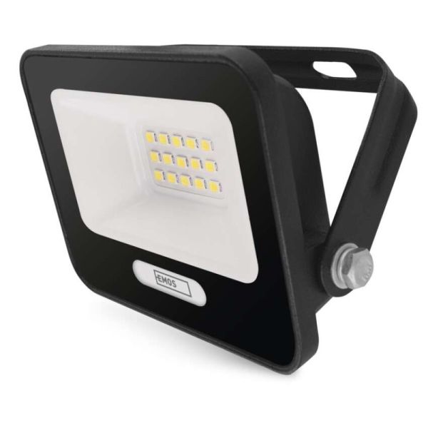 LED reflektor GLARO 10W, čierny, IP65, 1000 lm, neutrálna biela