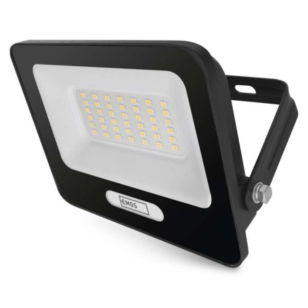 LED reflektor GLARO 30W, čierny, IP65, 3000 lm, neutrálna biela