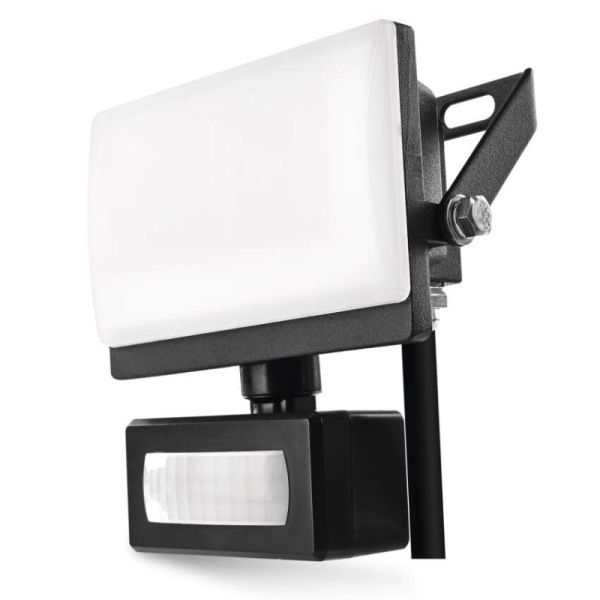 LED reflektor TAMBO EVO so senzorom pohybu, 10 W, 1000 lm, IP44, čierny