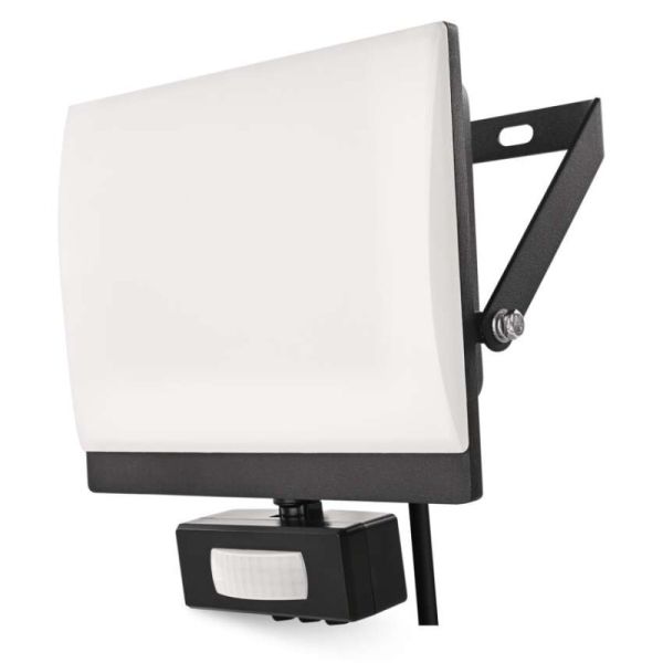 LED reflektor TAMBO EVO so senzorom pohybu, 50 W, 5000 lm, IP44, čierny