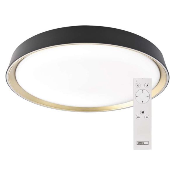 LED nástenné svietidlo ILVI, kruhové 45 W, stmievanie + CCT, čierna + šampanská