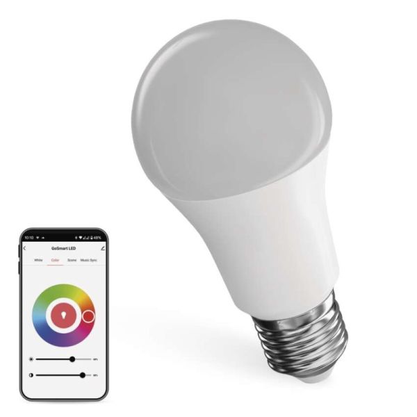 LED žiarovka GoSmart A60 / E27 / 11 W (75 W) / 1 050 lm / RGB / stmievateľná / WiFi