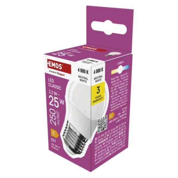LED žiarovka CLS Mini Globe / E27 / 2,2 W (25 W) / 250 lm / neutrálna biela