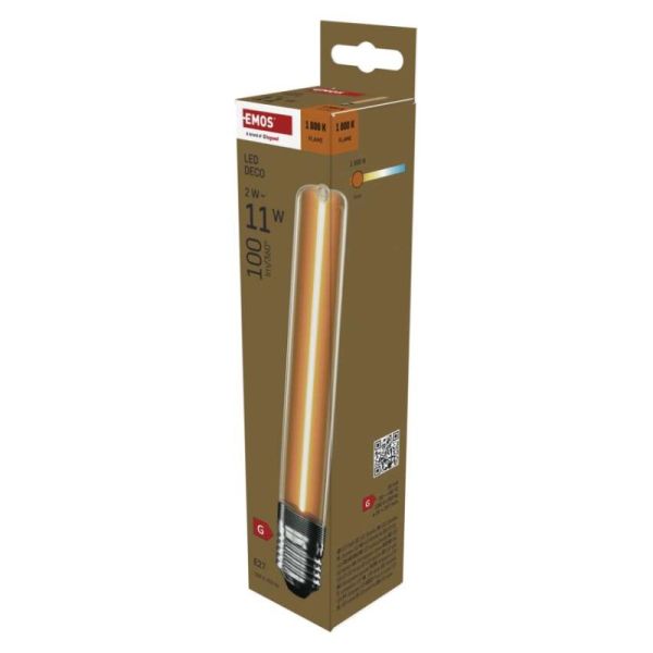 LED žiarovka DECO T30 / E27 / 2 W (11 W) / 100 lm / flame