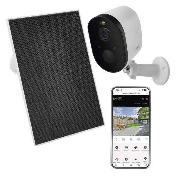 GoSmart Vonkajšia batériová kamera IP-1150 SNAP s WiFi a solárnym panelom