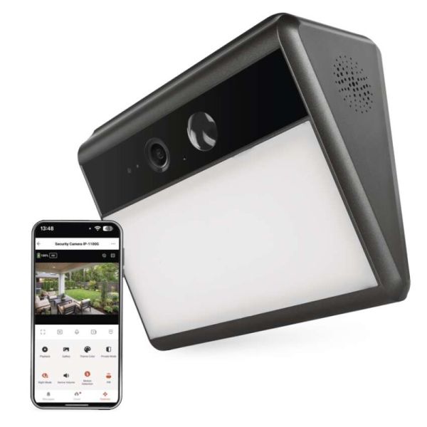 GoSmart Vonkajšia batériová kamera IP-1100G WALL s WiFi a solárnym panelom